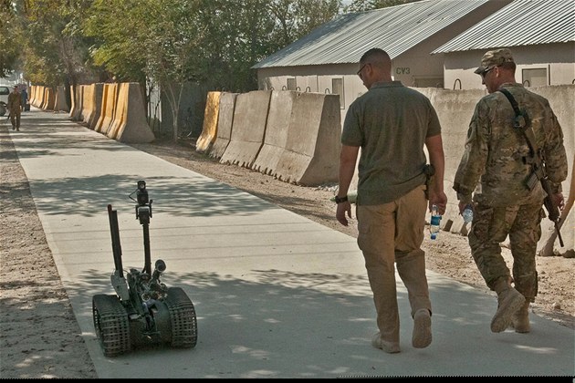 Robot v Afghánistánu. Ilustrační foto.