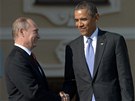 Vladimir Putin a Barack Obama ped zasednm skupiny G20 v Petrohrad.