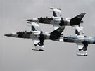 Americk akrobatick skupina Black Diamond Jet Team lt se stroji L-39 Albatros