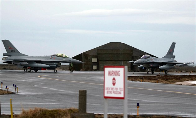 Norské stíhaky F-16 na Islandu. Ilustraní foto. 