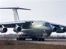 Tk transportn stroj Il-76 ukrajinskho letectva