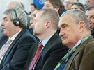 Ldi parlamentnch stran Karel Schwarzenberg (TOP 09), Petr Fiala (ODS) a...