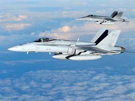 Letouny F-18 Hornet finskch vzdunch sil