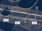 Satelitn snmek ruskch jednotek pobl ukrajinskch hranic
