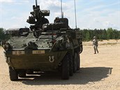 Americké obrněnce na cvičení Sabre Strike v Pobaltí