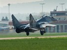 Letoun MiG-29 polskch vzdunch sil pistv na monovskm letiti