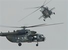 Vrtulnky Mi-171 v letov ukzece na Dnech NATO v Ostrav