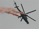 Letov ukzka bitevnku Mi-24 na Dnech NATO v Ostrav