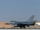 Letoun F-16 belgickho letectva na zkladn v Jordnsku