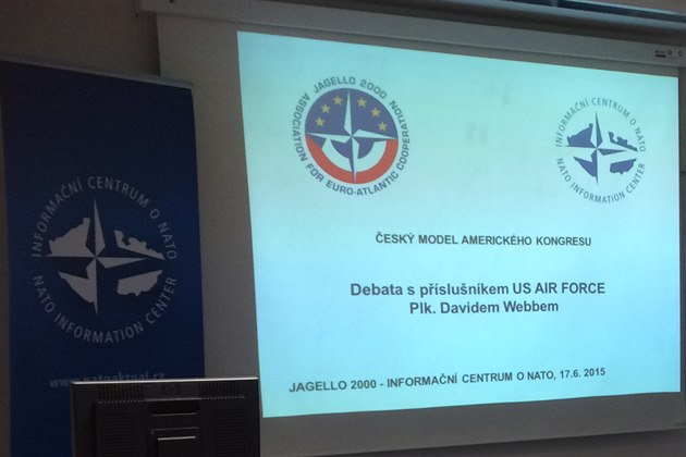 Debata s příslušníkem USAFR pro studenty ČMAK (17.6.2015)