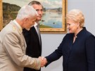 Litevsk prezidentka Dalia Grybauskaite s fem Vojenskho vboru NATO Petrem...