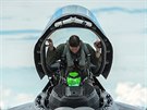 Americk letoun F-22 Raptor na zkladn mari v Estonsku