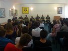 Diskuse zahraničních vojáků na ostravských školách. 18. září 2015.