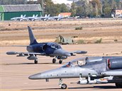 Letouny L-159 eskch vzdunch sil na cvien Trident Juncture ve panlsku