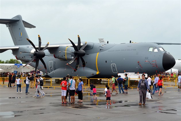 Singapore Air Show. Nový transportní stroj A400M (Royal Malaysian Air Force)
