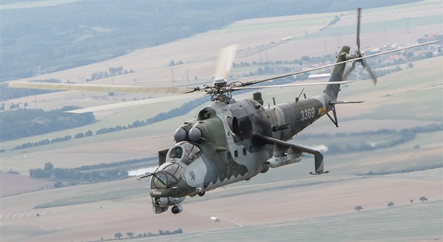 Bitevník Mi-24 eských vzduných sil. Ilustraní foto.