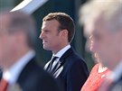 Francouzsk prezident Emmanuel Macron na schzce ldr NATO v Bruselu