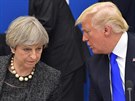 Britsk ministersk pedsedkyn Theresa Mayov a americk prezident Donald...