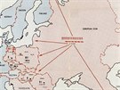 Odtajnn dokumenty NATO. Mapa znzorujc rozmstn pozemnch sil SSSR a...