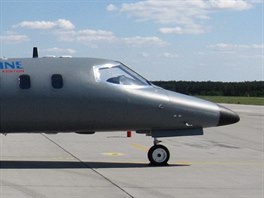 Nizozemsk Learjet na cvien Ample Strike v Nmti nad Oslavou
