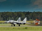 Letoun MiG-29 slovenskch vzdunch sil na Dnech NATO v Ostrav
