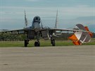 Letoun MiG-29 slovenskch vzdunch sil na Dnech NATO v Ostrav