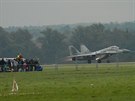 MiG-29 slovenských vzdušných sil startuje ke své ukázce