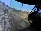 Vrtulníkový simulátor na kábulském letišti, který využívají čeští specialisté k...