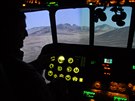 Vrtulníkový simulátor na kábulském letišti, který využívají čeští specialisté k...
