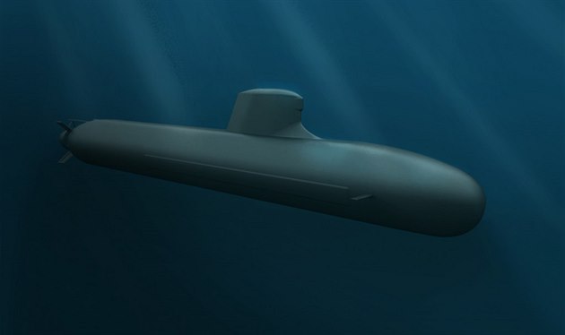 Vizualizace nové francouzské ponorky třídy Barracuda