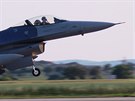 Letoun F-16 texask Nrodn gardy na slavsk zkladn