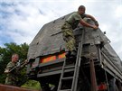 Odjezd minometn jednotky eskch vojk na misi do Lotyska