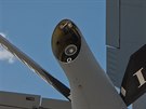 Americk tanker KC-135 bhem cvien Sky Avenger na letiti v Pardubicch. Na...