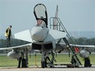 Letoun Eurofighter Typhoon britskho Krlovskho letectva na Dnech NATO v...