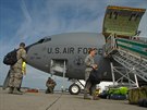 Americk tanker KC-135 na Dnech NATO v Ostrav