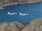 Kanadsk stroje CF-18 na cvien Trident Juncture v Norsku