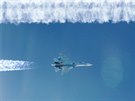 Rusk letouny Su-27 nad Finskm zlivem (24. ledna 2019)