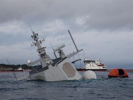 Potopen norsk fregata Helge Ingstad