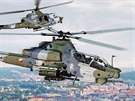 Vizualizace podoby vrtulníků Viper (v popředí) a Venom v českých barvách
