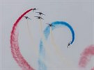 Francouzsk akrobatick skupina Patrouille de France na strojch Alpha Jet
