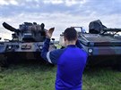 Dny NATO v Ostrav. Rumunsk Flakpanzer Gepard a kolov obrnnec Piranha III