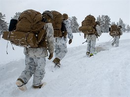 Americk nmon pchota na cvien Cold Response v Norsku