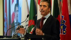 Generální tajemník Aliance Anders Fogh Rasmussen na Parlamentním shromádní