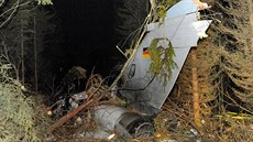 Trosky letounu Tornado, který se zítil 16. ledna na západ Nmecka