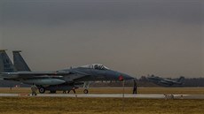Americké stroje F-15 na litevské základn iauliai