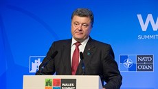 Ukrajinský prezident Petro Porošenko na summitu NATO ve Walesu