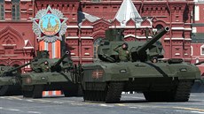 Tanky T-14 Armata bhem pehlídky ke Dni vítzství na Rudém námstí v Moskv