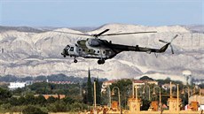 Vrtulník Mi-171Š českých vzdušných sil na cvičení Trident Juncture ve Španělsku