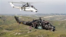 Vrtulník Mi-24/35 s názvem Alien Tiger 221. letky z Námti nad Oslavou