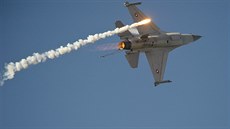 Letoun F-16 dánských vzdušných sil na Dnech NATO v Ostravě